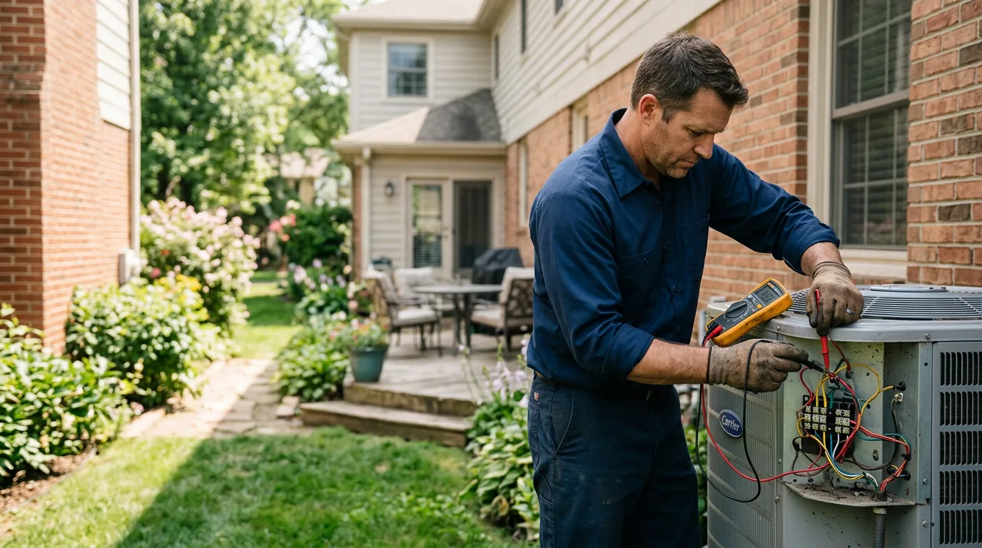 HVAC technician working near Mountain View, WY